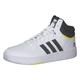 Adidas Men's Hoops 3.0 Mid Classic Vintage Sneaker, FTWR White/core Black/Beam Yellow, 8.5 UK