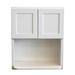 Craftline Ready to Assemble Shaker White Wall Cabinets Microwave Cabinet - 30 Inch x 36 Inch x 18 Inch