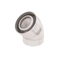 Coude 45° Rolux condensation D60/100mm pptl/pp sekurit Ubbink 229200 - Noir