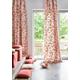 VIALLON* SALE % Meterware Stoff bestickt Leinen Gardine fabric curtain Gardinen orange -natur JAB