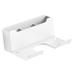 Wall Mount Hair Dryer Holder Sticky Stand Wear Resistant Space Saving Smooth Modern No drill Durable for Hotel Dormitory Salon Home Combs White