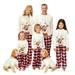 GRNSHTS Family Matching Christmas Pajamas Sets Dad Mom Kids Deer Printed Family Parent-child Two-piece Pajamas Outfits (White Kids-4/5T)