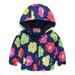 B91xZ Toddler Girl Clothes Toddler Kids Baby Boys Girls Cartoon Dinosaur Rainbow Camouflage Zip Windproof Jacket Hooded Trench 5t Winter Coat Girls Blue 3-4 Years