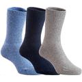 Meso Boy s 3 Pairs Pack Wool Socks Plain Color Size 0M-1Y Blue Gray Navy