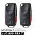 2x Remote Key Fob for VW Volkswagen Golf MKIV Passat 1998-2001 1J0 959 753 T