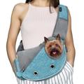 PetAmi Dog Sling Carrier for Small Dogs Puppy Carrier Sling Purse Dog Bags For Traveling Carrying Bag to Wear Medium Cat Adjustable Crossbody Pet Sling Travel Poop Bag Dispenser Max 5 lbs Blue