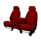 CalTrend Center 40/20/40 Split Bench O.E. Velour Seat Covers for 2018-2021 Ford Expedition - FD548-02RS Red Monarch Insert with Classic Trim