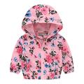 B91xZ Baby Girl Clothes Toddler Kids Baby Boys Girls Cartoon Dinosaur Rainbow Camouflage Zip Windproof Jacket Hooded Trench 5t Winter Coat Girls Hot Pink 18-24 Months