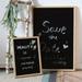 Black Magnetic Chalk Board with Solid Wood Frame