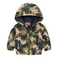 B91xZ Baby Girl Clothes Toddler Kids Baby Boys Girls Cartoon Dinosaur Rainbow Camouflage Zip Windproof Jacket Hooded Trench 5t Winter Coat Girls Camouflage 18-24 Months