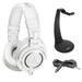 Audio-Technica ATH-M50xWH Monitor Headphones (White) with Headphone Stand and Headphone Extension Cable 10