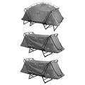 Kamp-Rite Versatile Double Tent Cot Chair & Tent Set Gray (2 Pack)