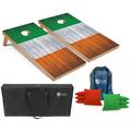 Tailgating Pros Regulation Cornhole Boards Flag Set - Includes 8 Bean Bags Carrying Cases and 4 x2 Corn Hole Toss Game - Optional LED Lights