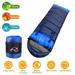 TOPCHANCES Wearable Sleeping Bag Waterproof for Adults Teens Kids Lightweight Cold Weather Mummy Sleeping Bags with Compression Sack for All Season Outdoors Camping Hiking (Blue Left)