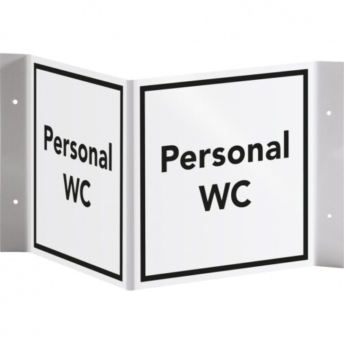 Schild I Tür-Nasenschild Personal-WC, Kunststoff, 150x150mm Image