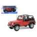 Diecast Jeep Wrangler Rubicon Red 1/18 Diecast Model Car by Maisto