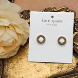 Kate Spade Jewelry | Kate Spade Spot The Spade Earrings | Color: Gold/White | Size: Os