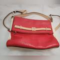 Kate Spade Bags | Coach Crossbody Shoulder Bag. Red White And Tan Leather. Deep Flap Pocket. | Color: Red/White | Size: 12x10