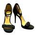 Michael Kors Shoes | Michael Kors Black Leather Platform Gem Stone Heels 7m | Color: Black | Size: 7