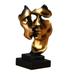 Smart Ornament (Gold) Abstract Double Figurine Sculptures Objects Artistic Mask Golden Resin Home Decorative Decoration Piano Modern Desktop Ornament Desktop Ornament Belle Ornament