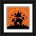 Carpentieri Natalie 12x12 Black Ornate Wood Framed with Double Matting Museum Art Print Titled - Trick or Treat House