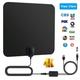 Sarzi TV Antenna Support 4K 1080P Version 100 Miles Range Digital Antenna For HDTV VHF UHF Freeview Channels Antenna with Amplifier Signal Booster 16.5 ft Longer Coaxial Cable