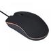 3-Button Quiet Wired Mouse 1000DPI Optical Mouse Quiet Button Ergonomic Shape for Desktop Computers Laptops Matte Black