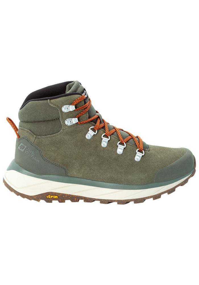 Outdoorschuh JACK WOLFSKIN "TERRAVENTURE URBAN MID M", Gr. UK11-EU455, Normalschaft, grün (khaki), Main Material Second Material 100% Polyamide Lining 100% Polyamide Sole 100% Rubber/ EVA, Schuhe