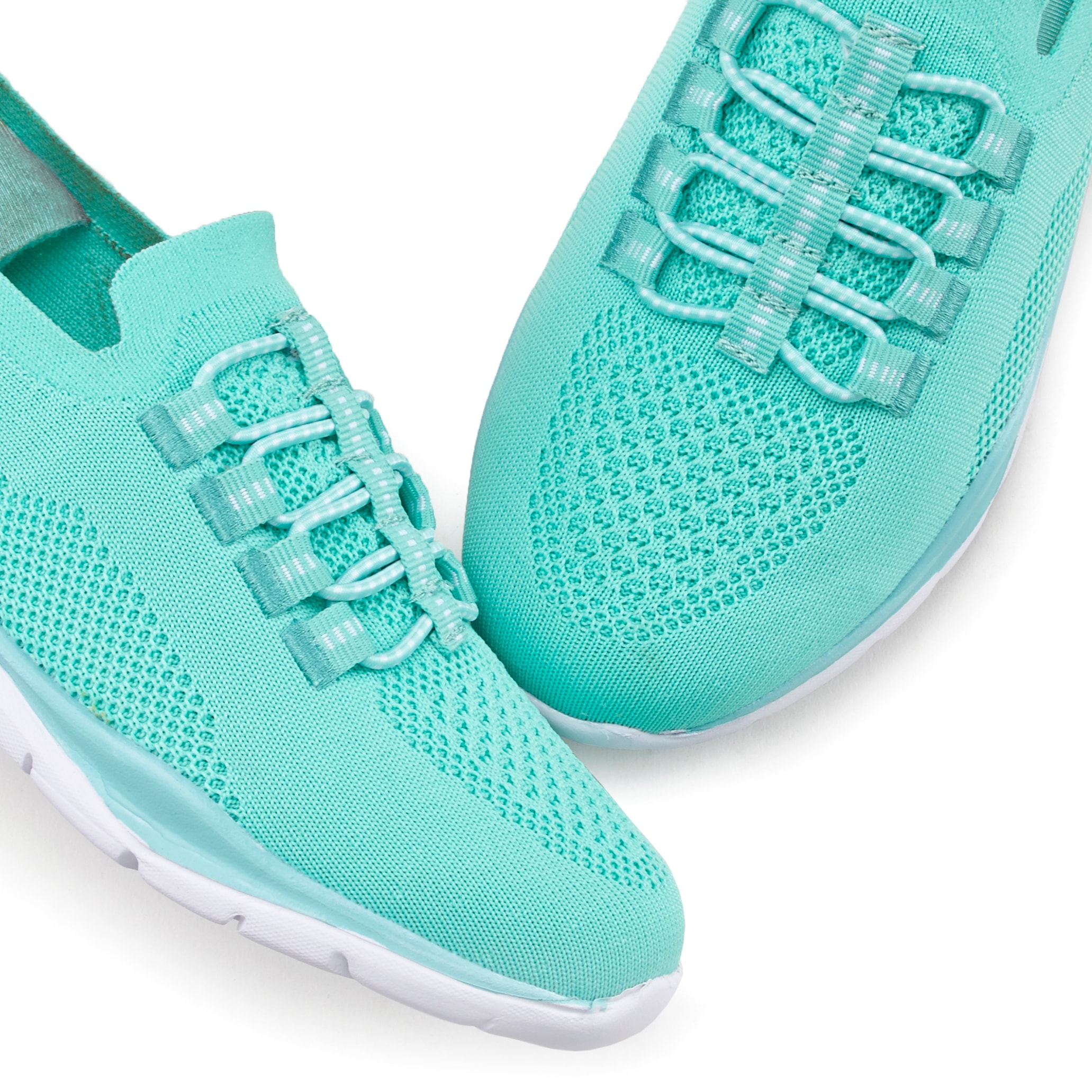 Sneaker LASCANA "Slipper, Halbschuh, leichtes Meshmaterial", Damen, Gr. 35, blau (mint), Obermaterial: 100% Textilmaterial. Decksohle: 100% Textilmaterial. Futter: 100% Textilmaterial. Laufsohle: 100% Synthetik, unifarben, Schuhe Sneaker, zum...