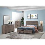 Latitude Run® Lasater Barrel Oak 3-Piece Bedroom Set w/ Chest Wood in Brown | 48.5 H x 78.75 W x 85.75 D in | Wayfair