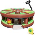 COSTWAY Inflatable Whack a Mole, Kids Giant Hammering and Pounding Toy with 480W Blower, Blow Up Children Interactive Game Activity Center for Indoor Outdoor