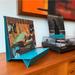 Ebern Designs Dungorbery Vinyl Record Album Tabletop Display & Storage Plastic in Brown | 13.75 H x 12.75 W x 9.5 D in | Wayfair
