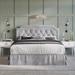 Elegance Velvet Button Tufted Upholstered Platform Bed, Twin in Silver Grey - CasePiece USA C8358TPL-SGY-VV