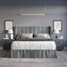 Velvet Wingback Tufted Upholstered Platform Storage Bed, Full in Light Grey - CasePiece USA C8362FPLS-LGY-VV