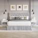 Chesterfield Diamond Design Button Tufted Upholstered Bed, Twin in Silver Grey - CasePiece USA C8365TUB-SGY-VV