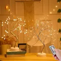 Lampe de Table en Forme d'Arbre de Rotterdam avec Télécommande Bonsaï Artificiel Veilleuse de