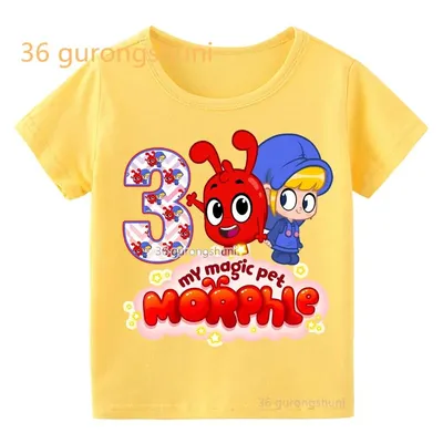 T-shirt graphique de dessin animé My Magic Pet Morphle pour enfants vêtements d'été pour garçons