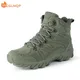 Bottes militaires en cuir pour hommes chaussures de force spéciale bottes de rinçage chaussures