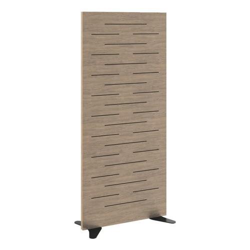 Holztrennwand »Modell C« schwarz, Paperflow, 79.5x180x37 cm