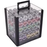 1000 Ultimate Acrylic Poker Chip Set Heavy Weighted - Clear - 15x12x10.5 in