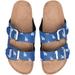 Women's Los Angeles Dodgers Mini Print Double Buckle Sandal