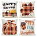 4PCS Fall Pillow Covers Fall Decor Fall Outdoor Throw Pillows Pumpkin Pillow Covers Buffalo Plaid Fall Decorations for Home Sofa 18x18in