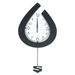 Oukaning Hanging Clock Wall Mounted Modern Wall Clock Home Decor for Living Room Silent Pendulum