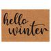 Welcome Doormat Coco Coir Door Mat Hello Winter Christmas (30 x 18 )