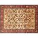 Ahgly Company Machine Washable Indoor Rectangle Traditional Fire Brick Red Area Rugs 8 x 12