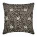 Pillow Case Brown Pillow Cover 14 x14 Decorative Linen Pillow Cover Couch Pearl Embroidered Floral Abstract Pillow Brown Pillow Cover 14x14 inch (35x35 cm) - Pearl Wishes