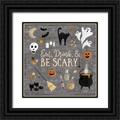 Marshall Laura 15x15 Black Ornate Wood Framed with Double Matting Museum Art Print Titled - Haunted Halloween I