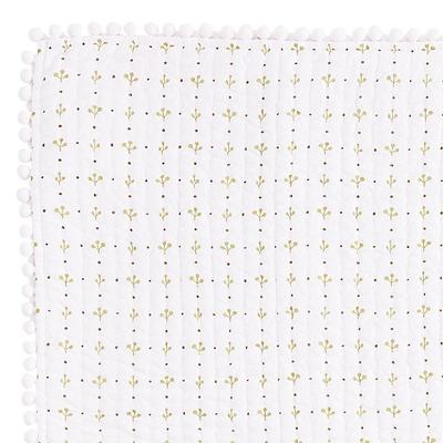 Georgie Pom Pom Quilt - Sage, Full/Queen - Ballard Designs