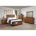 CDecor Home Furnishings Corvallis Rustic Honey 2-Piece Storage Bedroom Set w/ Nightstand Wood in Brown | 57.25 H x 81.5 W x 86 D in | Wayfair
