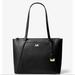 Michael Kors Bags | Michael Kors Mk Maddie Leather Tote | Color: Black/Silver | Size: Os